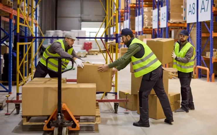 Manual labor workers in construction, warehousing, landscaping, and manufacturing jobs